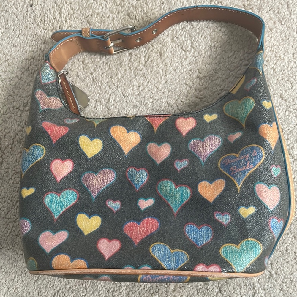Dooney & Bourke Scribble Hearts Y2K Mini Shoulder Bag
